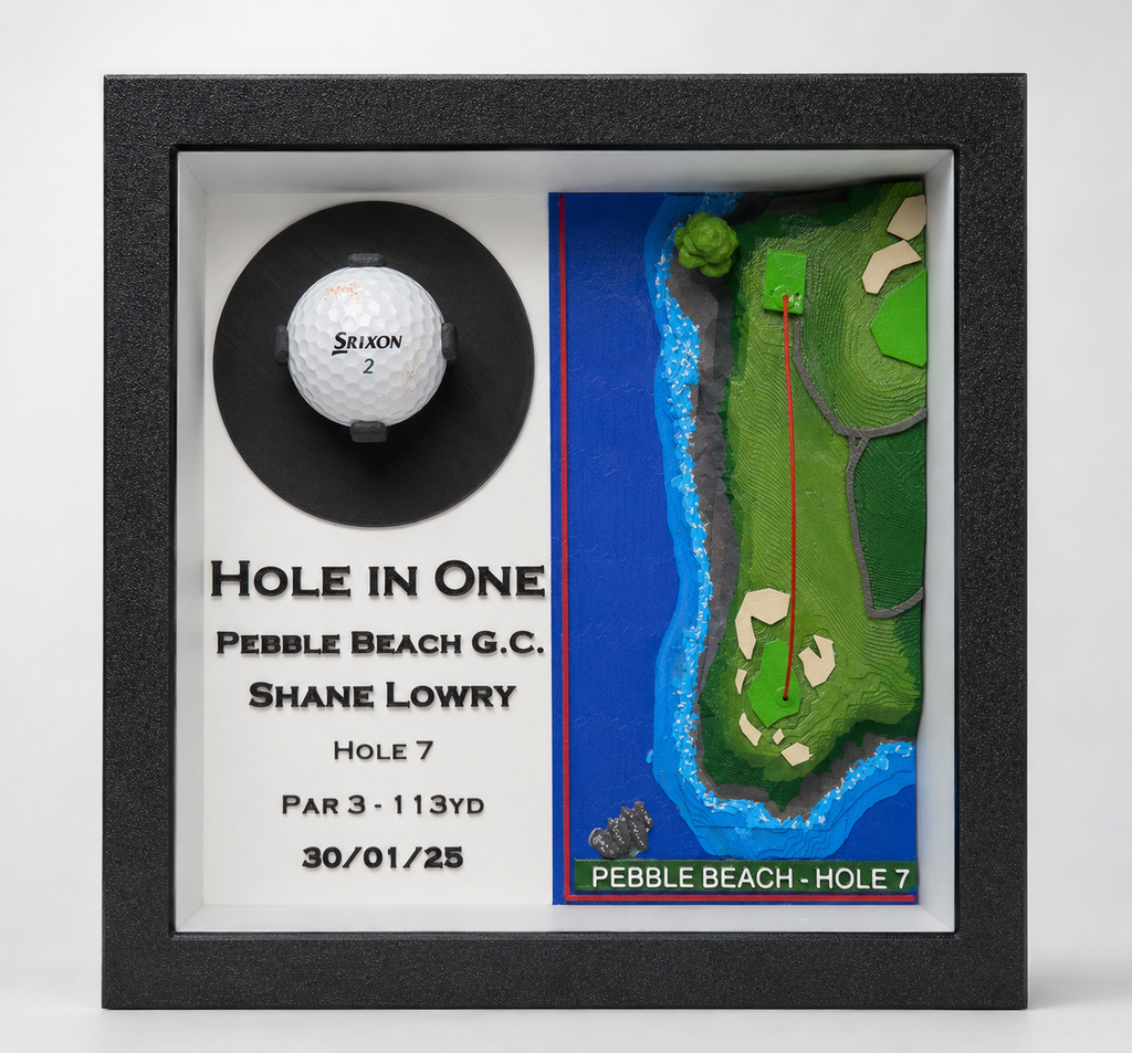 Hole-in-One Topographical Shadow Box Display