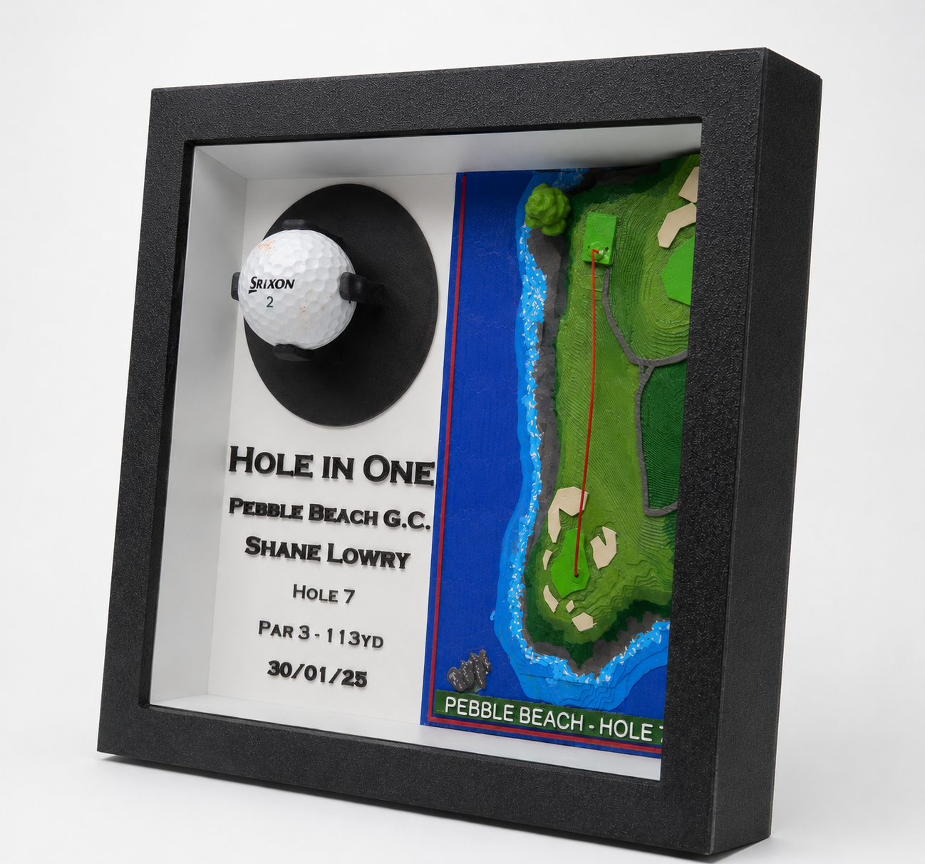 Hole-in-One Topographical Shadow Box Display