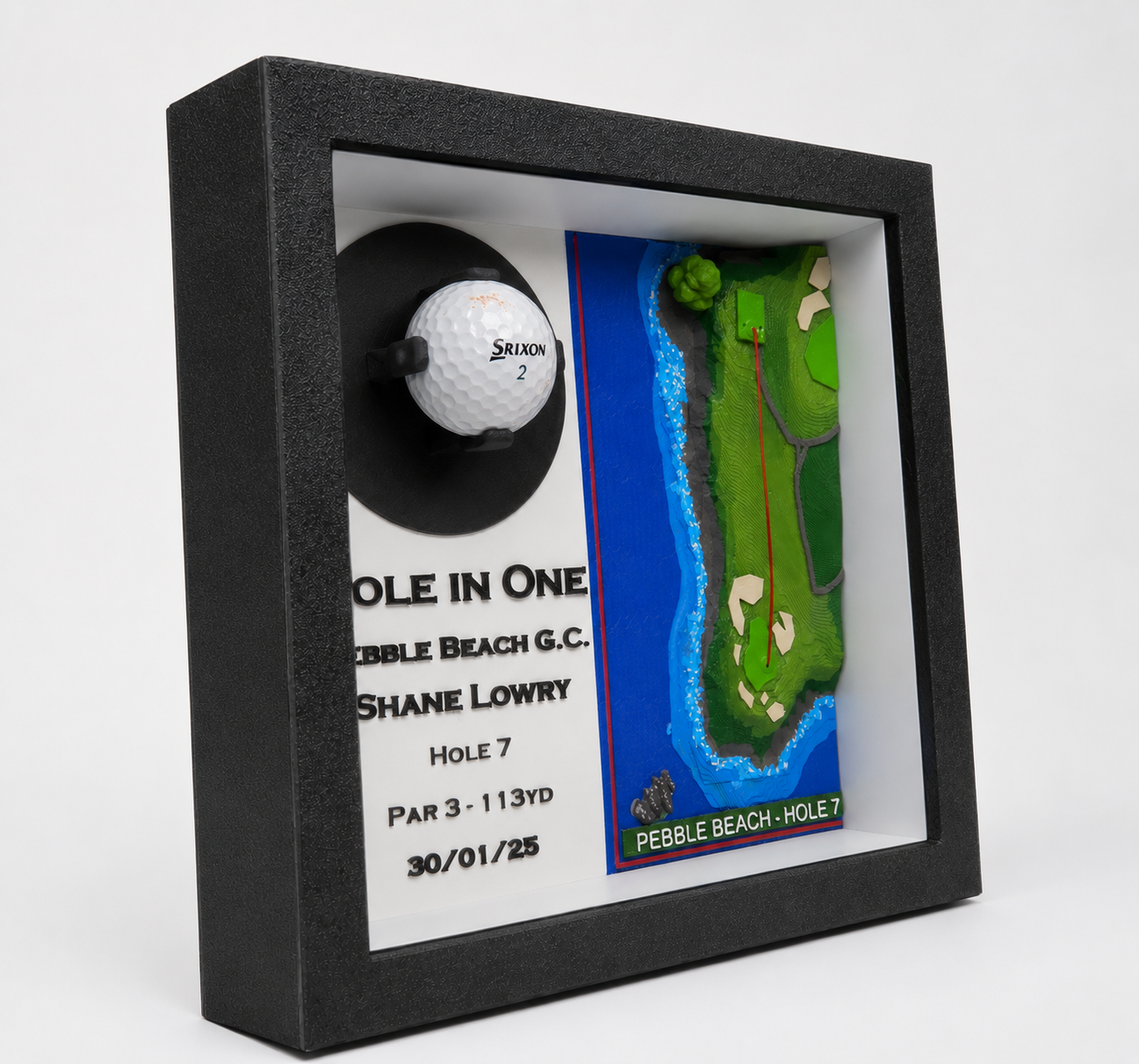 Hole-in-One Topographical Shadow Box Display