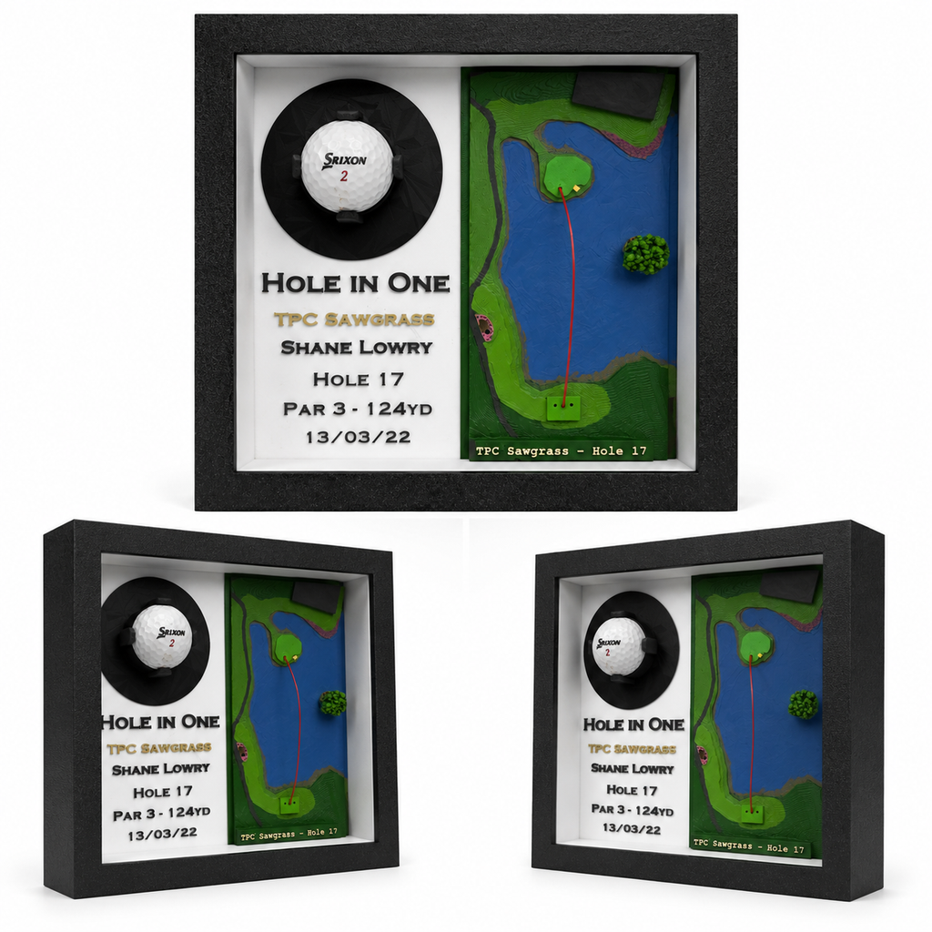 Hole-in-One Topographical Shadow Box Display