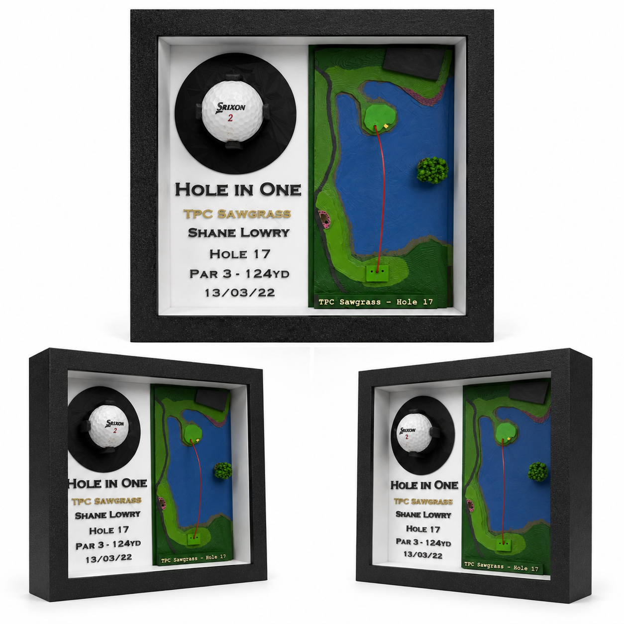 Hole-in-One Topographical Shadow Box Display